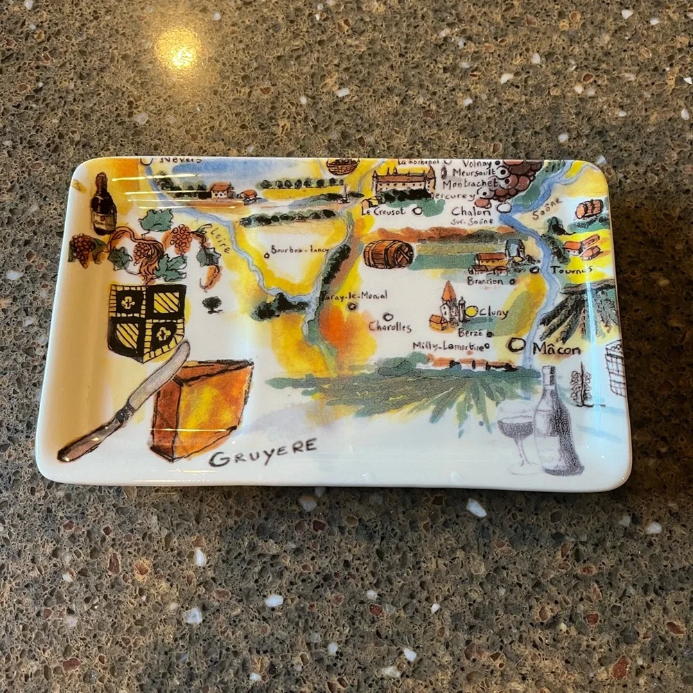 Williams Sonoma Marc Lacaze Wine Pairing Cheese Appetizer Plate - Gruyère